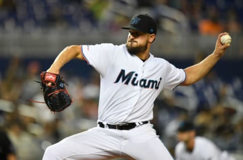 MIAMI, FL – MAY 01: Caleb Smith #31 of the Miami Marlins delivers a pitch in the second inning against the Cleveland Indians at Marlins Park on May 1, 2019 in Miami, Florida. (Photo by Mark Brown/Getty Images)