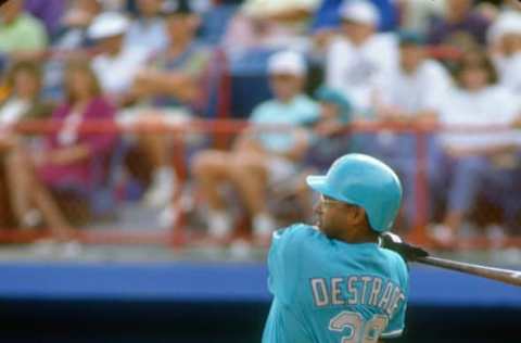 UNSPECIFIED – CIRCA 1993: Orestes Destrade #39 of the Florida Marlins. (Photo by Focus on Sport/Getty Images)