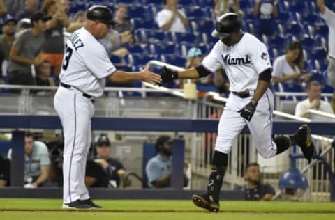 MIAMI, FL – MAY 19: Curtis Granderson #21 of the Miami Marlins. (Photo by Eric Espada/Getty Images)