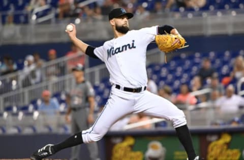 MIAMI, FL – JULY 29: Nick Anderson #70 of the Miami Marlins delivers a pitch in the ninth inning against the Arizona Diamondbacks at Marlins Park on July 29, 2019 in Miami, Florida. (Photo by Mark Brown/Getty Images)