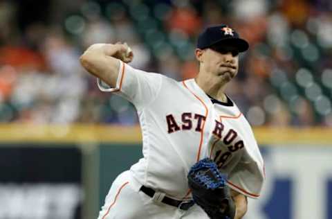 HOUSTON, TEXAS – AUGUST 20: Aaron Sanchez #18 of the Houston Astros. (Photo by Bob Levey/Getty Images)