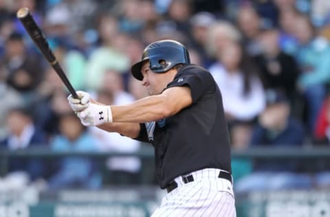 SEATTLE, WA – JUNE 25: Wes Helms #18 of the Florida Marlins. (Photo by Otto Greule Jr/Getty Images)