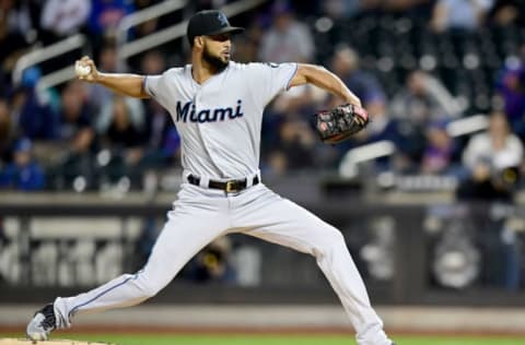 NEW YORK, NEW YORK – SEPTEMBER 24: Sandy Alcantara #22 of the Miami Marlins. (Photo by Emilee Chinn/Getty Images)