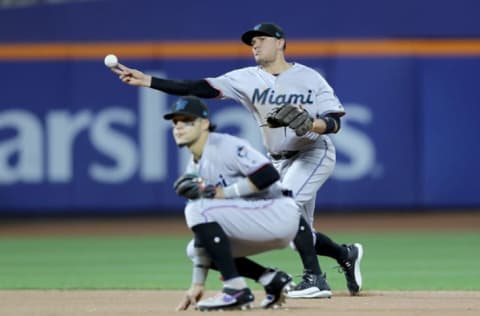 NEW YORK, NEW YORK – SEPTEMBER 24: Miguel Rojas #19 of the Miami Marlins. (Photo by Elsa/Getty Images)