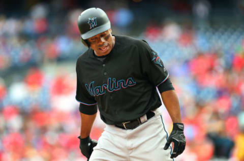 PHILADELPHIA, PA – SEPTEMBER 29: Curtis Granderson #21 of the Miami Marlins. (Photo by Rich Schultz/Getty Images)