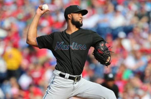 PHILADELPHIA, PA – SEPTEMBER 29: Sandy Alcantara #22 of the Miami Marlins. (Photo by Rich Schultz/Getty Images)