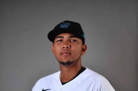 JUPITER, FLORIDA – FEBRUARY 19: Humberto Mejia #77 of the Miami Marlins. (Photo by Mark Brown/Getty Images)