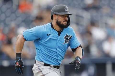 WEST PALM BEACH, FLORIDA – FEBRUARY 25: Jorge Alfaro #38 of the Miami Marlins. (Photo by Michael Reaves/Getty Images)