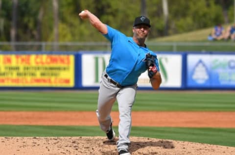 PORT ST. LUCIE, FLORIDA – MARCH 03: Brandon Kintzler #20 of the Miami Marlins. (Photo by Mark Brown/Getty Images)