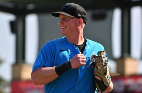 JUPITER, FLORIDA – MARCH 04: Garrett Cooper #26 of the Miami Marlins. (Photo by Mark Brown/Getty Images)