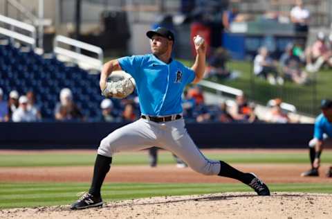 WEST PALM BEACH, FL – MARCH 04: Daniel Castano #72 of the Miami Marlins. (Photo by Joe Robbins/Getty Images)