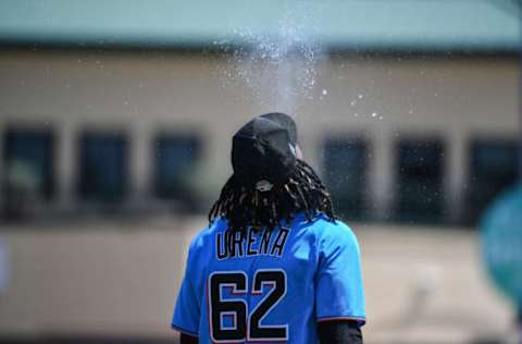 JUPITER, FLORIDA – MARCH 12: Jose Urena #62 of the Miami Marlins. (Photo by Mark Brown/Getty Images)