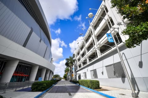 MIAMI, FLORIDA – MARCH 13: A general view of the Opening Day signs on display at Marlins Park. (Photo by Mark Brown/Getty Images)