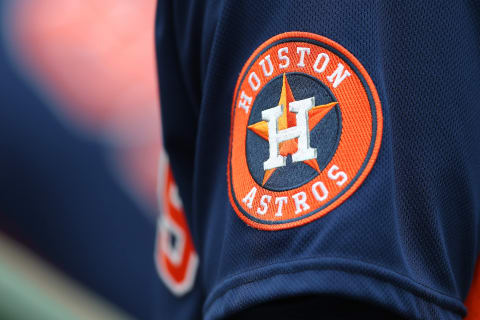 A view of the Houston Astros logo (Photo by Rich Schultz/Getty Images)