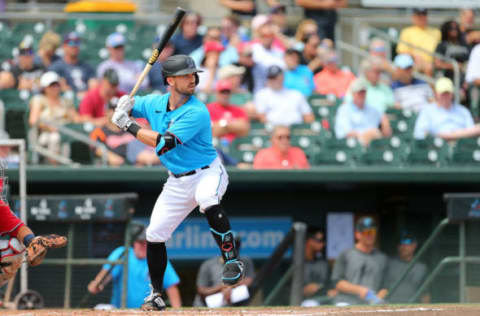 JUPITER, FL – MARCH 10: Jon Berti #5 of the Miami Marlins. (Photo by Rich Schultz/Getty Images)