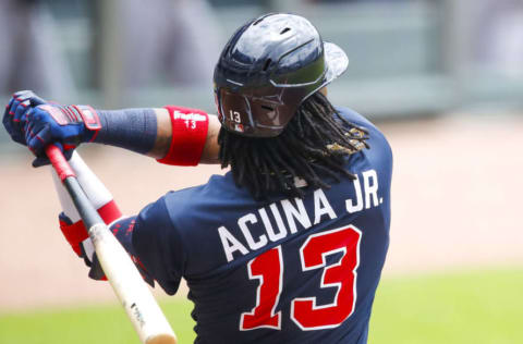 ATLANTA, GA – JULY 08: Ronald Acuna Jr. #13 of the Atlanta Braves. (Photo by Todd Kirkland/Getty Images)