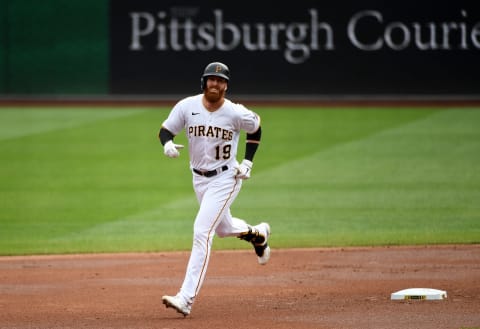 First Baseman Colin Moran of the Pittsburgh Pirates (Photo by Justin Berl/Getty Images)