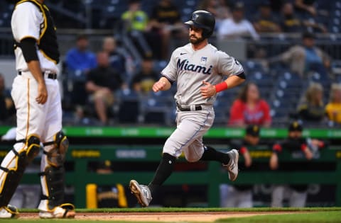 Infielder Jon Berti of the Miami Marlins (Photo by Joe Sargent/Getty Images)