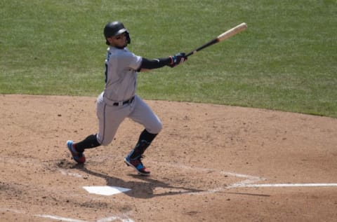 PHILADELPHIA, PA – JULY 26: Miguel Rojas #19 of the Miami Marlins. (Photo by Mitchell Leff/Getty Images)