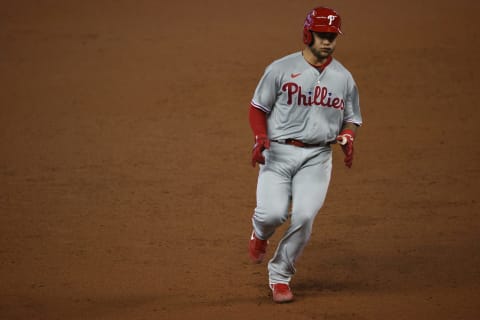 Catcher Rafael Marchan of the Philadelphia Phillies (Photo by Mark Brown/Getty Images)