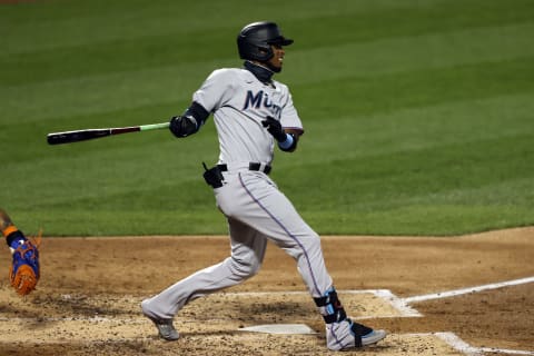 First Baseman Lewin Diaz of the Miami Marlins (Photo by Adam Hunger/Getty Images)