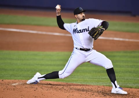 Starting Pitcher Pablo Lopez of the Miami Marlins (Photo by Mark Brown/Getty Images)