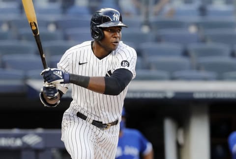 Outfielder Estevan Florial of the New York Yankees (Photo by Jim McIsaac/Getty Images)