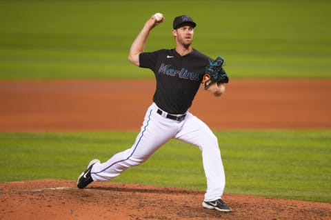 Relief Pitcher Anthony Bender of the Miami Marlins (Photo by Mark Brown/Getty Images)