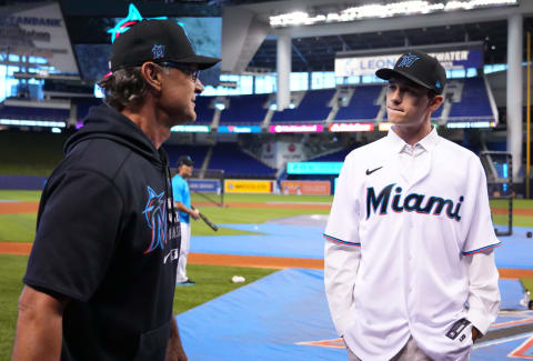 Miami Marlins infielder Cody Morissette (Photo by Mark Brown/Getty Images)