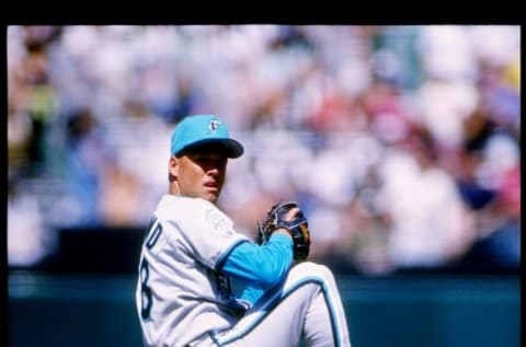 12 Apr 1993: Pitcher Chris Hammond of the Florida Marlins. Mandatory Credit: Otto Greule /Allsport