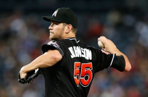 ATLANTA, GA – SEPTEMBER 26: Josh Johnson #55 of the Miami Marlins. (Photo by Kevin C. Cox/Getty Images)