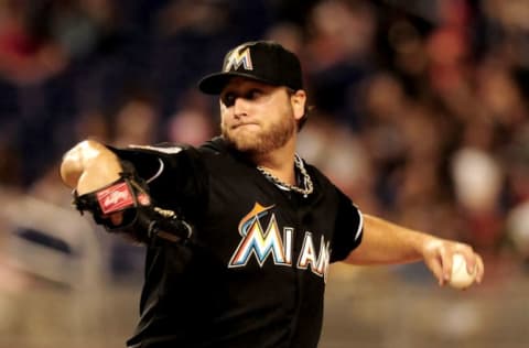 MIAMI, FL – SEPTEMBER 28: Mark Buehrle #56 of the Miami Marlins. (Photo by Jason Arnold/Getty Images)