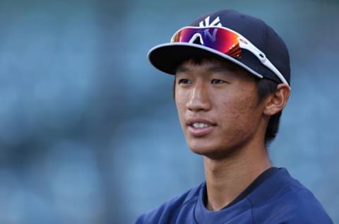 ANAHEIM, CA – JUNE 14: 2013 second round draft pick for the New York Yankees. (Photo by Jeff Gross/Getty Images)