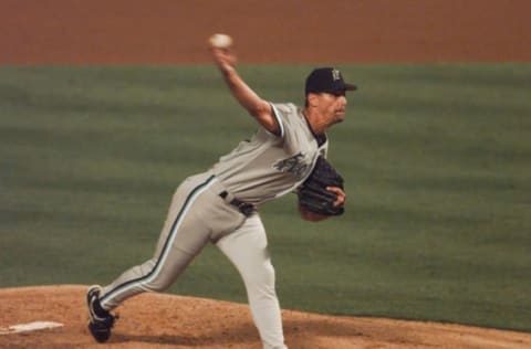 7 Oct 1997: Pitcher Kevin Brown of the Florida Marlins. Mandatory Credit: Andy Lyons/Allsport