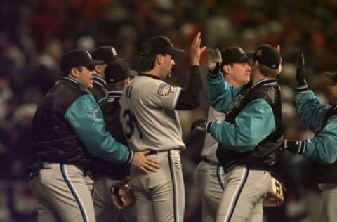 23 Oct 1997: Pitcher Robb Nen of the Florida Marlins. Mandatory Credit: Brian Bahr/ALLSPORT