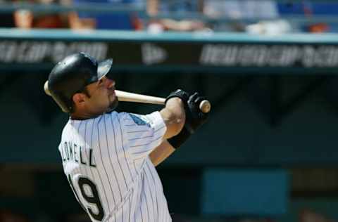 MIAMI – JULY 27: Mike Lowell #19 of the Florida Marlins. (Photo by Eliot J. Schechter/Getty Images)