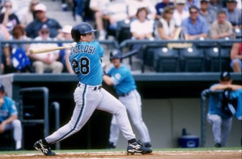 8 Mar 1998: Outfielder John Cangelosi of the Florida Marlins. Mandatory Credit: Andy Lyons /Allsport