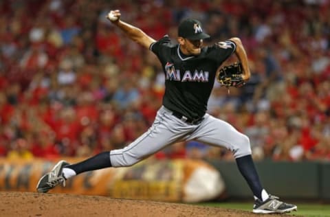 CINCINNATI, OH – AUGUST 8: Steve Cishek #31 of the Miami Marlins. (Photo by Kirk Irwin/Getty Images)