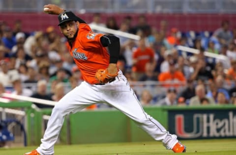 MIAMI, FL – MAY 17: Henderson Alvarez #37 of the Miami Marlins. (Photo by Mike Ehrmann/Getty Images)