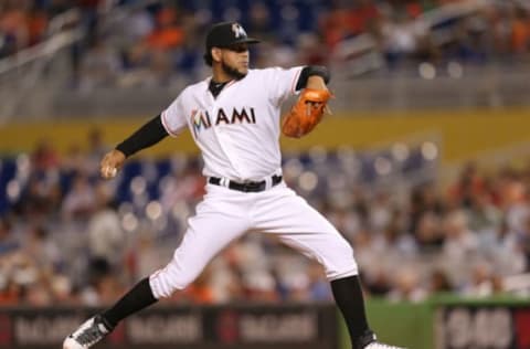 MIAMI, FL – MAY 22: Henderson Alvarez #37 of the Miami Marlins. (Photo by Rob Foldy/Getty Images)