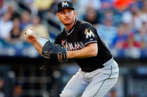 NEW YORK, NY – MAY 30: Sam Dyson #36 of the Miami Marlins. (Photo by Jim McIsaac/Getty Images)