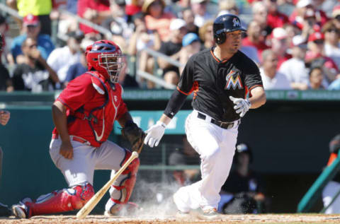 JUPITER, FL – MARCH 1: Greg Dobbs #29 of the Miami Marlins. (Photo by Joel Auerbach/Getty Images)