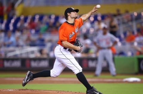 MIAMI, FL – SEPTEMBER 13: Brad Hand #52 of the Miami Marlins. (Photo by Rob Foldy/Getty Images)