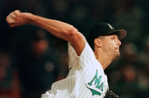 MIAMI, : Florida Marlins pitcher Kevin Brown. (Photo credit should read JEFF HAYNES/AFP via Getty Images)