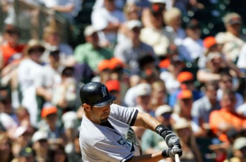 SAN FRANCISCO – JULY 23: Mike Lowell of the Florida Marlins. (Photo by Don Smith /MLB Photos via Getty Images)