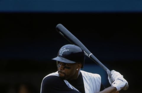 14 Jul 2001: Cliff Floyd #30 of the Florida Marlins. Mandatory Credit: Eliot Schechter /Allsport