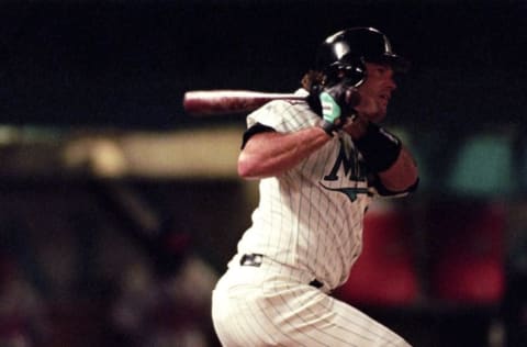 MIAMI, FL – OCTOBER 1997: Darren Daulton #20 of the Florida Marlins. (Photo by Ronald C. Modra/Getty Images)