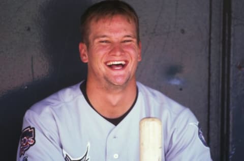 PHILADELPHIA, PA – JUNE 1: Todd Dunwody #17 of the Florida Marlins. (Photo by Mitchell Layton/Getty Images)