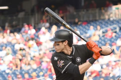 WASHINGTON, DC – AUGUST 30: Christian Yelich #21 of the Miami Marlins. (Photo by Mitchell Layton/Getty Images)