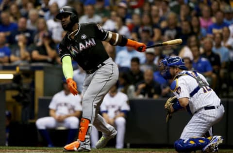 MILWAUKEE, WI – SEPTEMBER 15: Marcell Ozuna #13 of the Miami Marlins. (Photo by Dylan Buell/Getty Images)